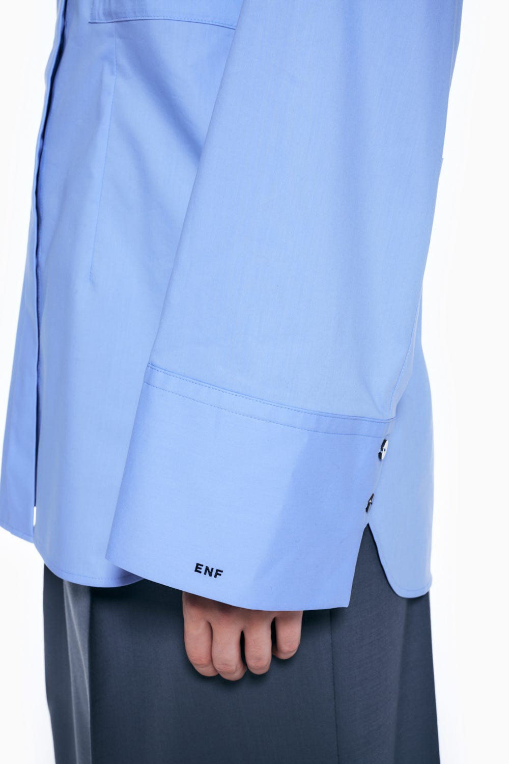 DROP WIDE-SLEEVE SHIRT L/BLU 38