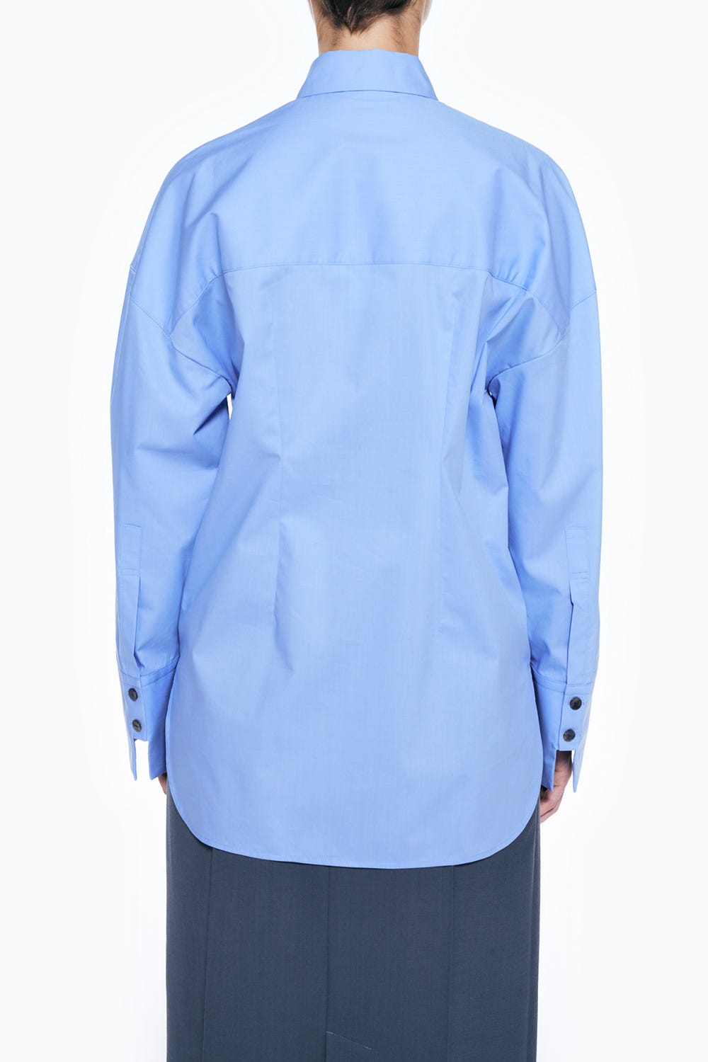 DROP WIDE-SLEEVE SHIRT L/BLU 38