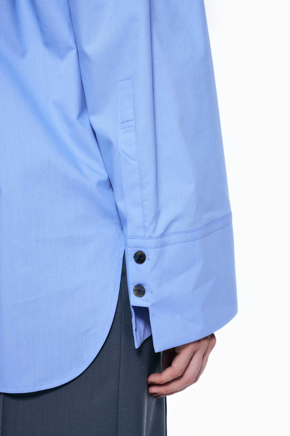 DROP WIDE-SLEEVE SHIRT L/BLU 38