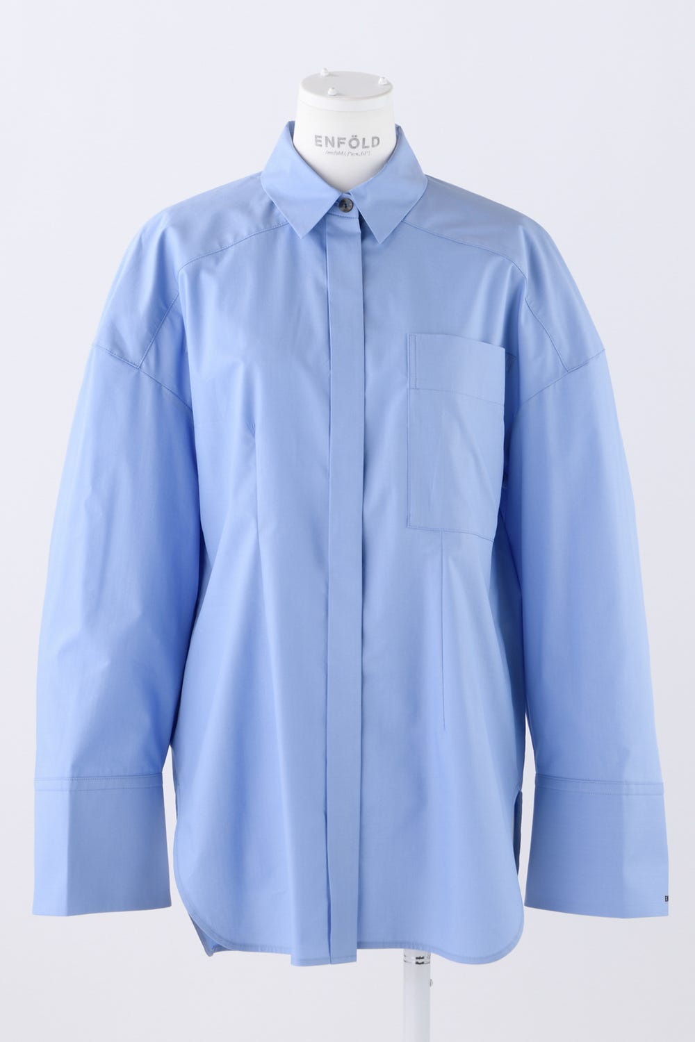 DROP WIDE-SLEEVE SHIRT L/BLU 38