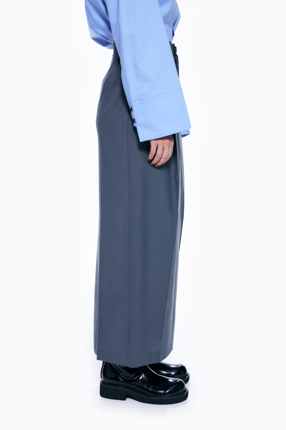 DOUBLE-WAIST SKIRT GRY 36