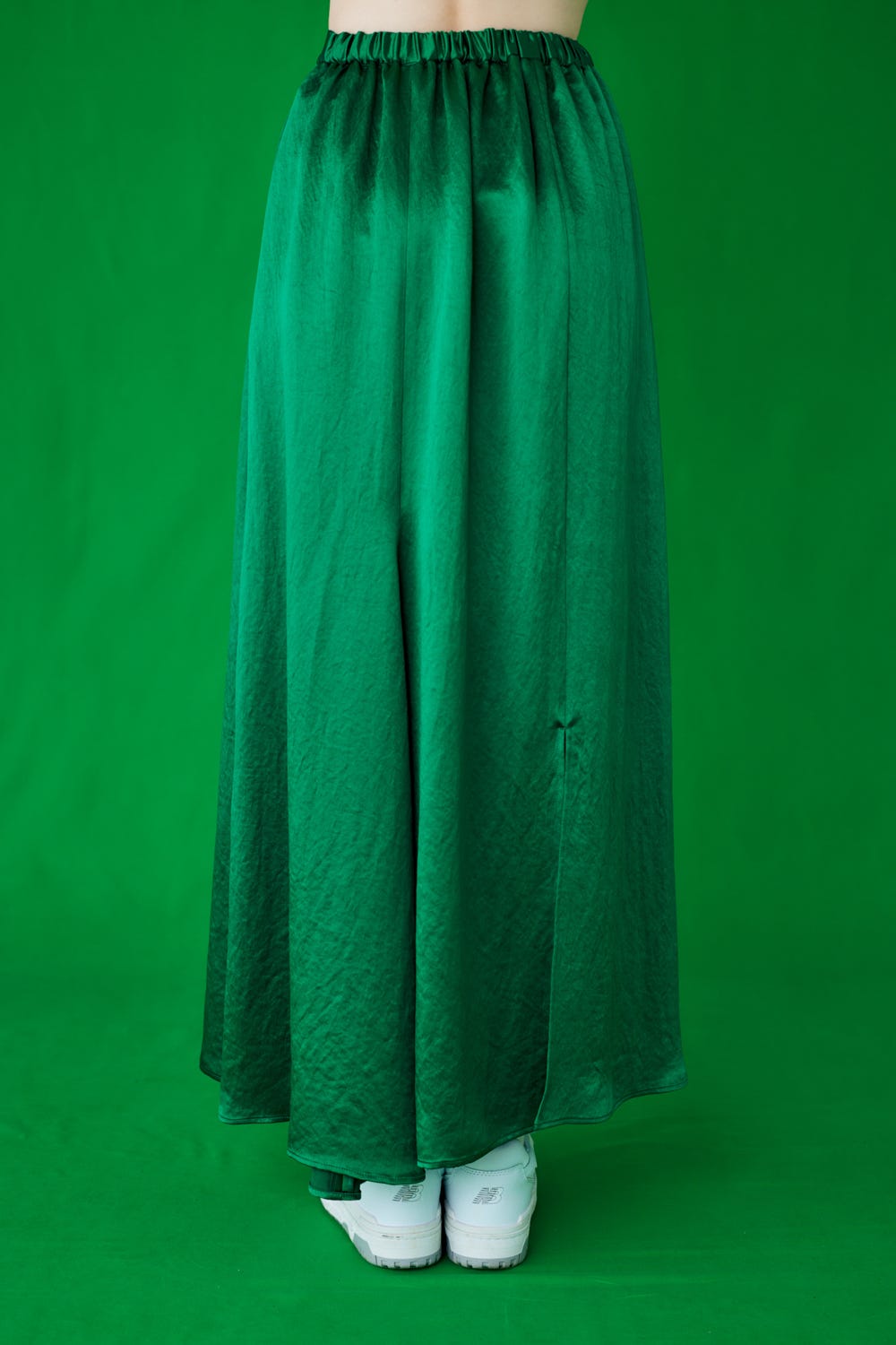 RANDOM-SLIT SKIRT GRN 36
