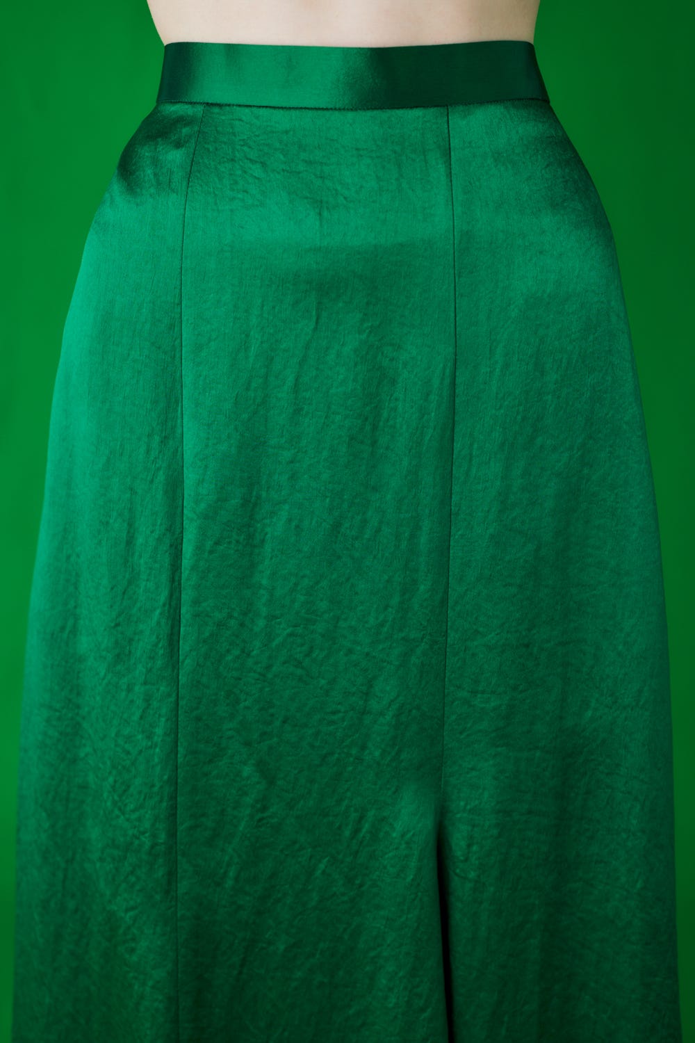 RANDOM-SLIT SKIRT GRN 36