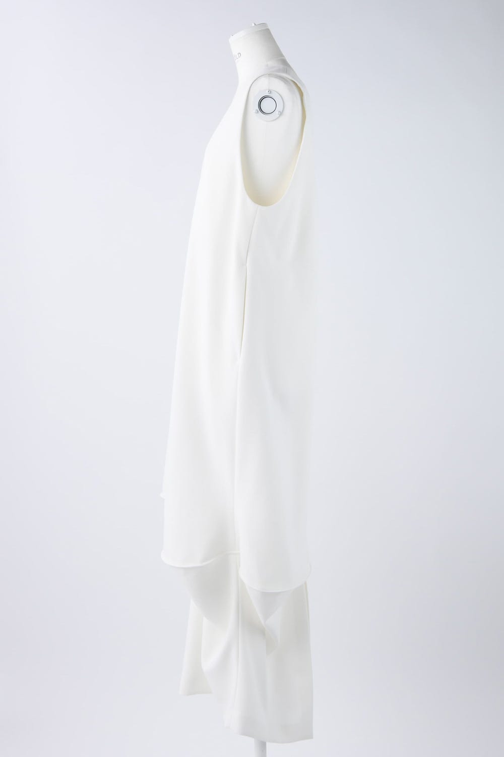 CURVE-DRAPE DRESS WHT 38