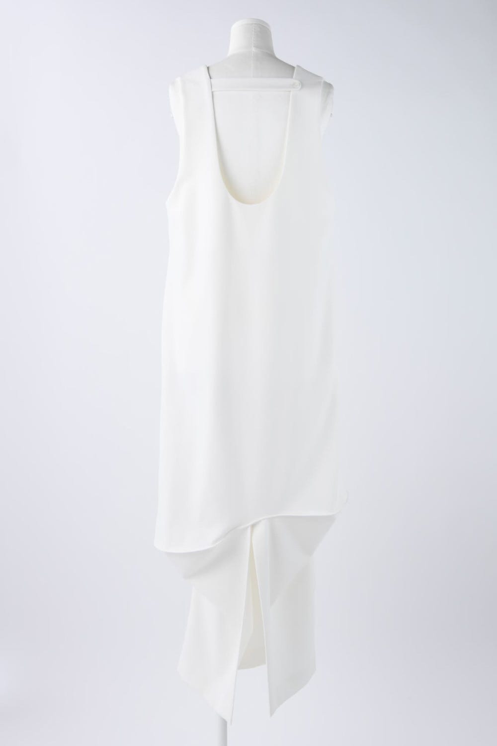CURVE-DRAPE DRESS WHT 38