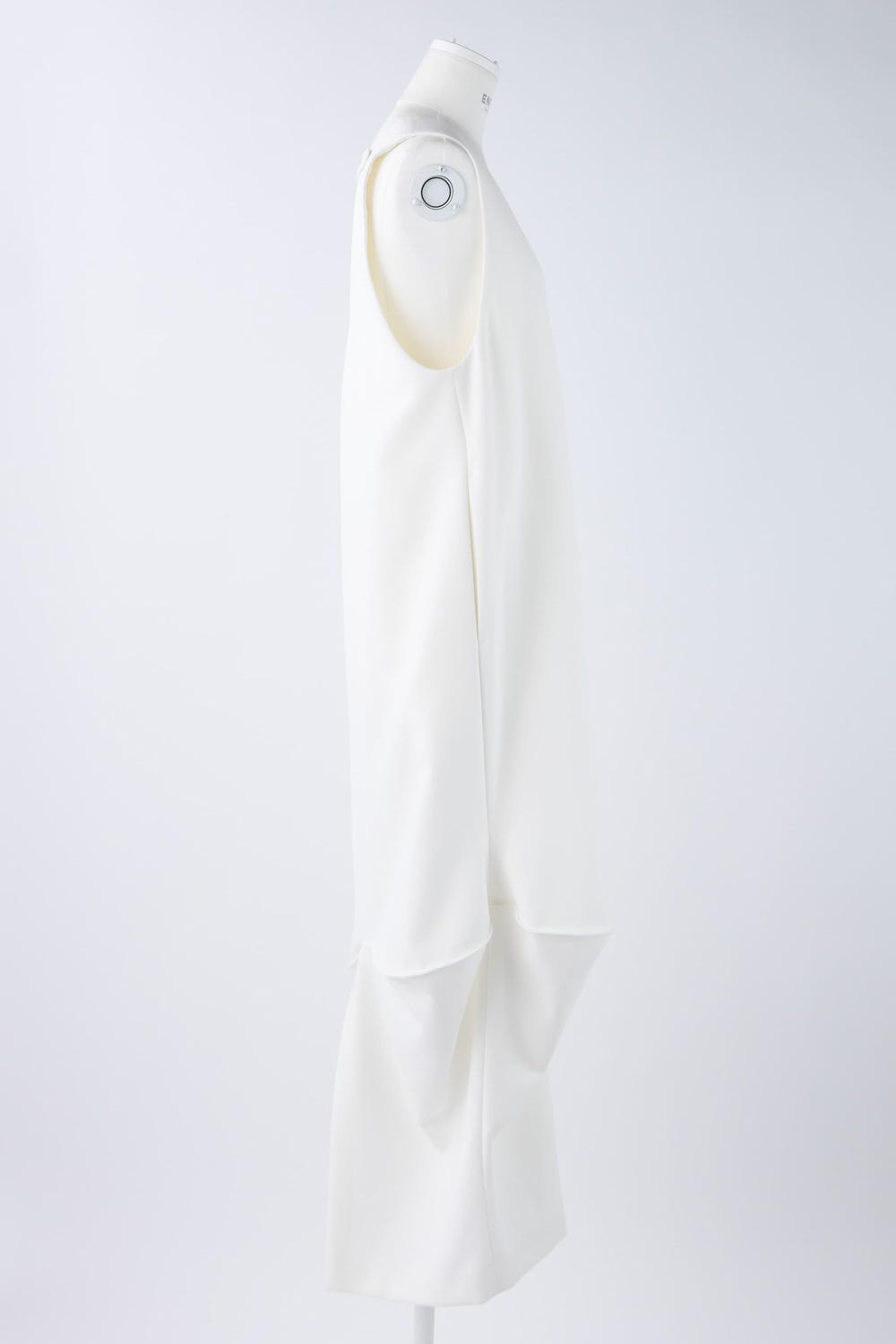 CURVE-DRAPE DRESS WHT 38