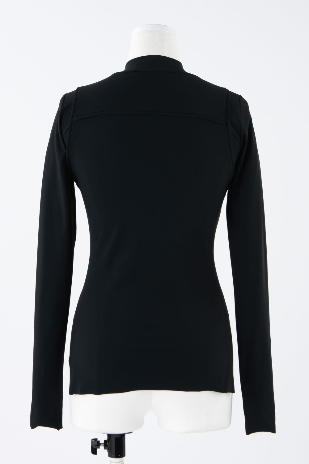 HALF-ZIP LONG-SLEEVE-T-SHIRT BLK 38