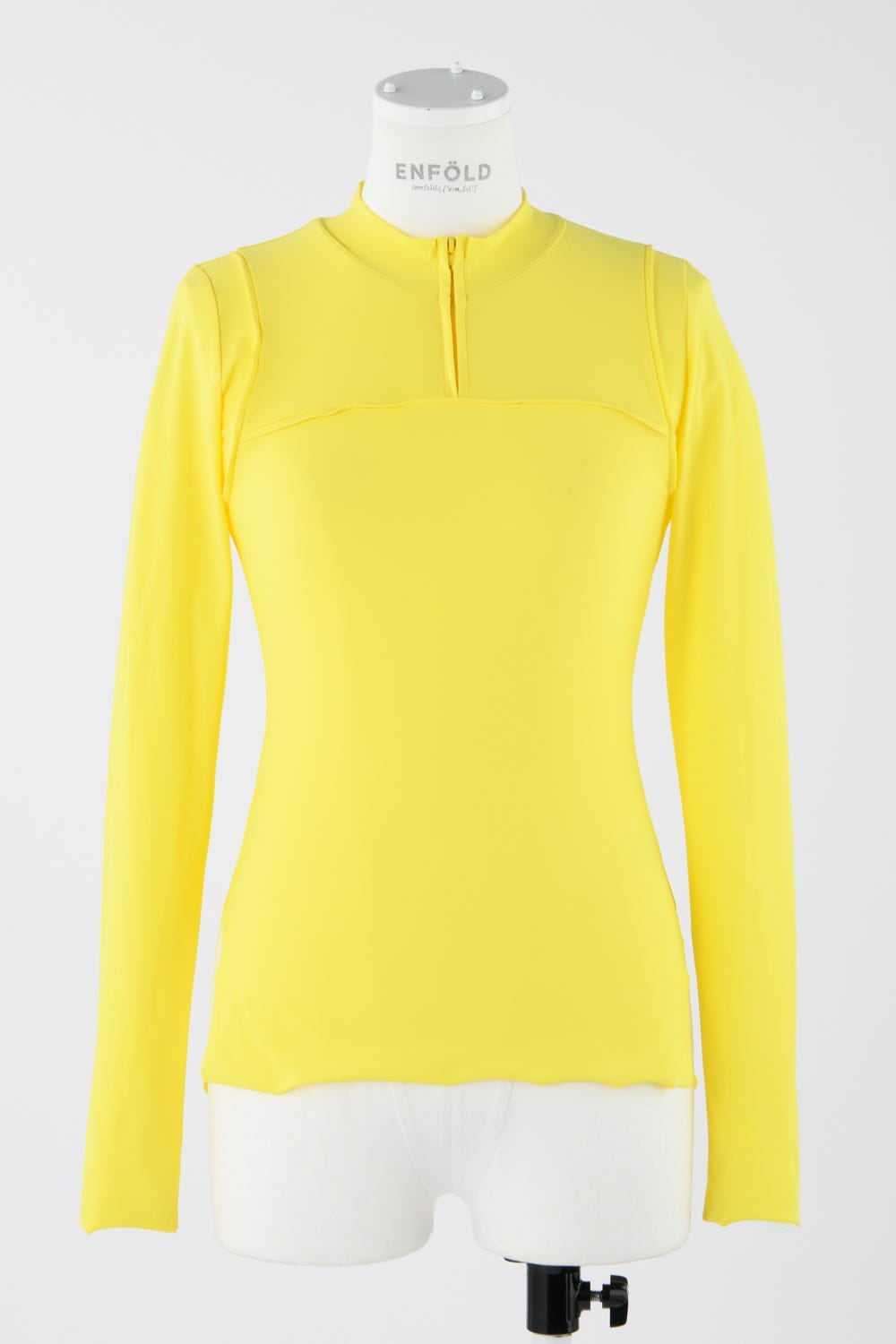 HALF-ZIP LONG-SLEEVE-T-SHIRT L/YEL 38