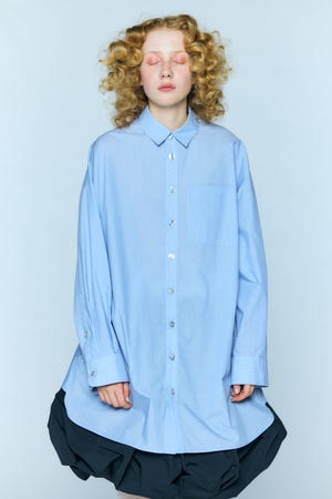 ⭐︎ENFOLD⭐︎ GATHER-SLEEVE BLOUSE ブルー ENFÖLD OFFICIAL ONLINE STORE | エンフォルド公式通販