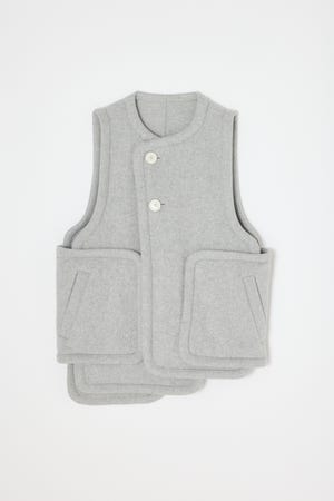 ENFOLD　エンフォルド　2way　ライトモッサテントケープコート　グレー 20221201122847b2_fittinglog-