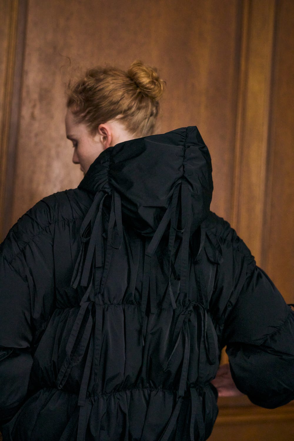 ENFOLD ブラック ダウンジャケット　36 RIBBON DOWN-JAKET｜36｜BLK｜COAT｜|ENFÖLD OFFICIAL ONLINE