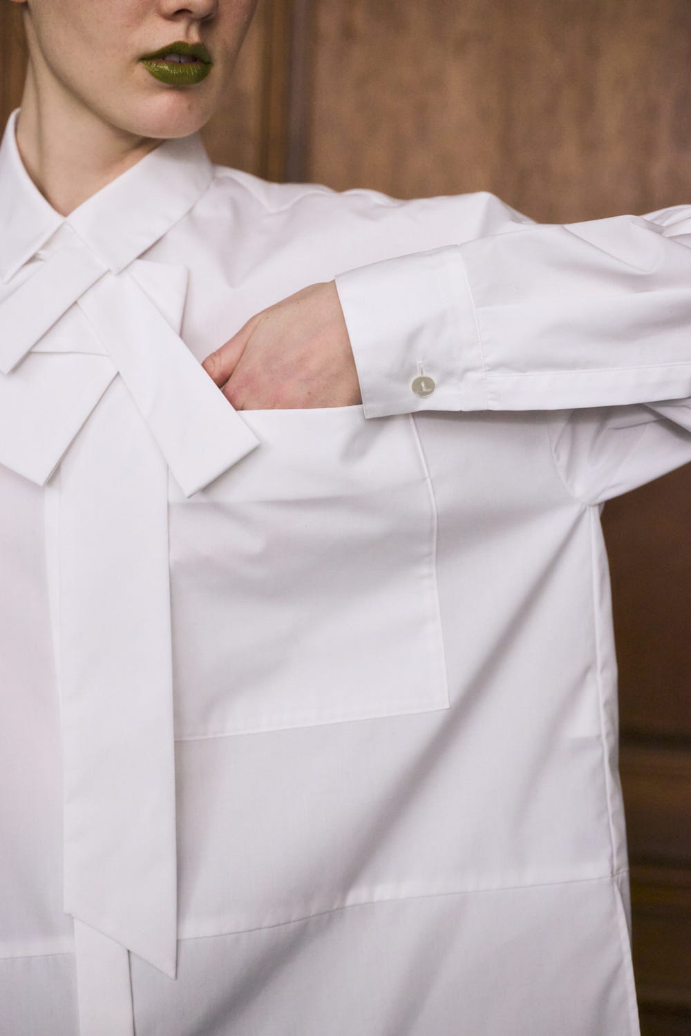 トップス ENFOLD ASYMMETRY BOW-TIE SHIRT ASYMMETRY BOW-TIE SHIRT｜38｜WHT｜SHIRTS AND BLOUSES｜|ENFÖLD