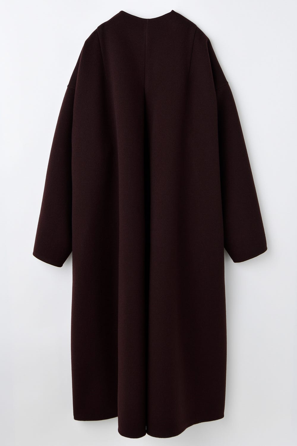 NO-COLLAR FLARE COAT BRN 36