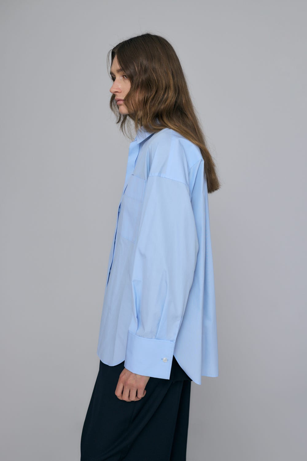 MEN'S SHIRT L/BLU 38