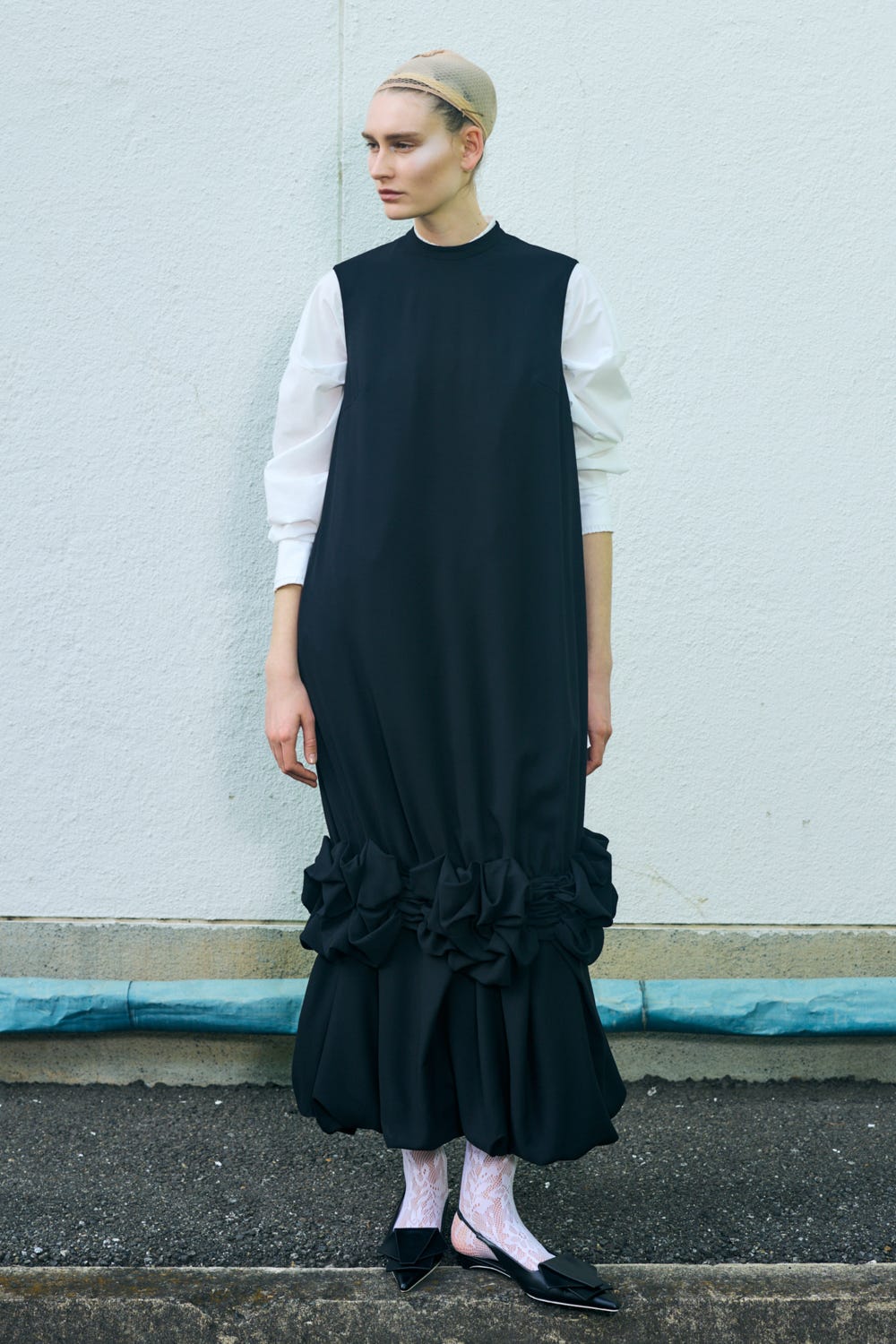 BALLOON-FRILL TANK-TOPS DRESS｜36｜BLK｜DRESS｜|ENFÖLD