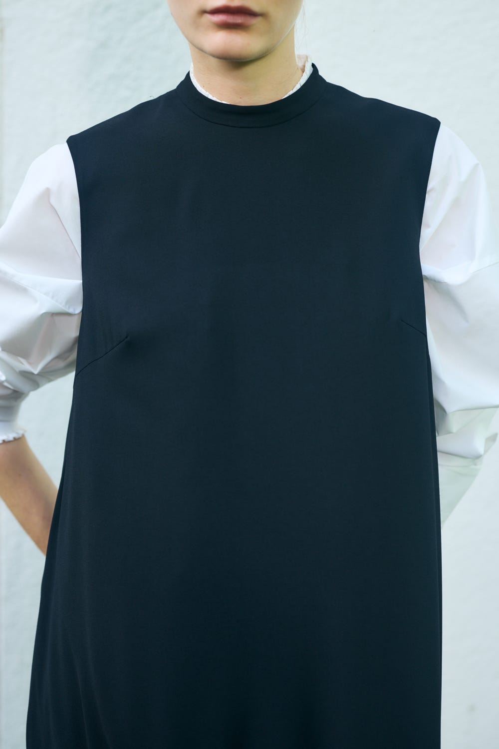 BALLOON-FRILL TANK-TOPS DRESS｜36｜BLK｜DRESS｜|ENFÖLD