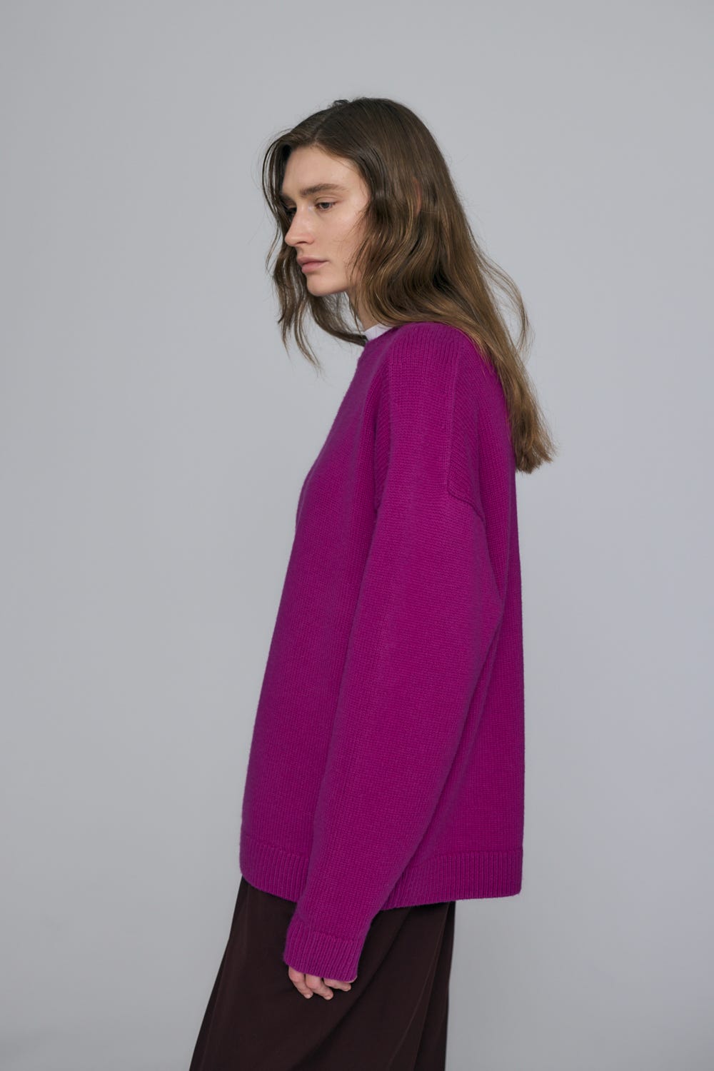 CREW-NECK PULLOVER D/PNK 38