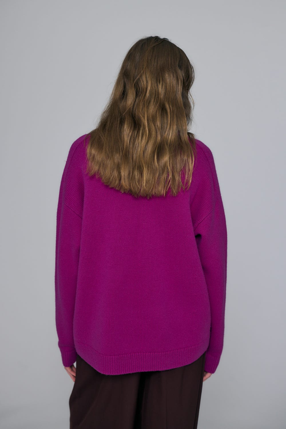 CREW-NECK PULLOVER D/PNK 38