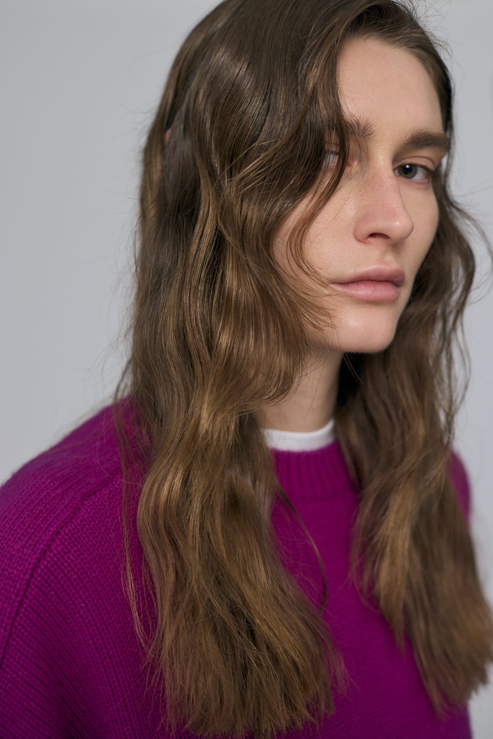 CREW-NECK PULLOVER D/PNK 38