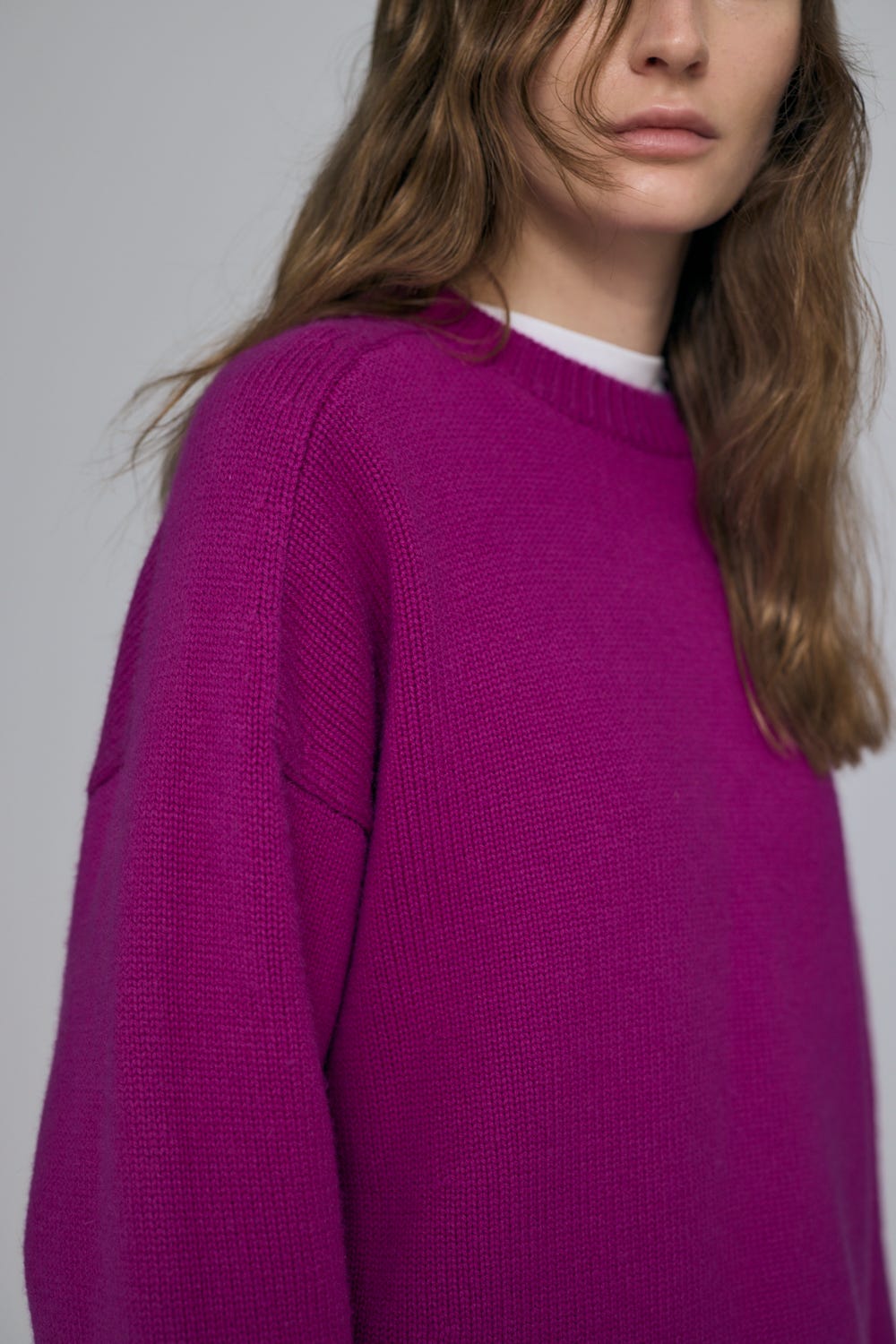 CREW-NECK PULLOVER D/PNK 38