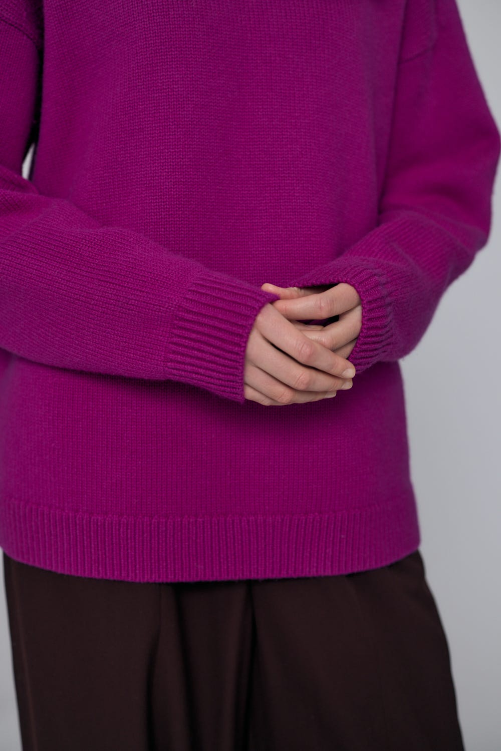 CREW-NECK PULLOVER D/PNK 38