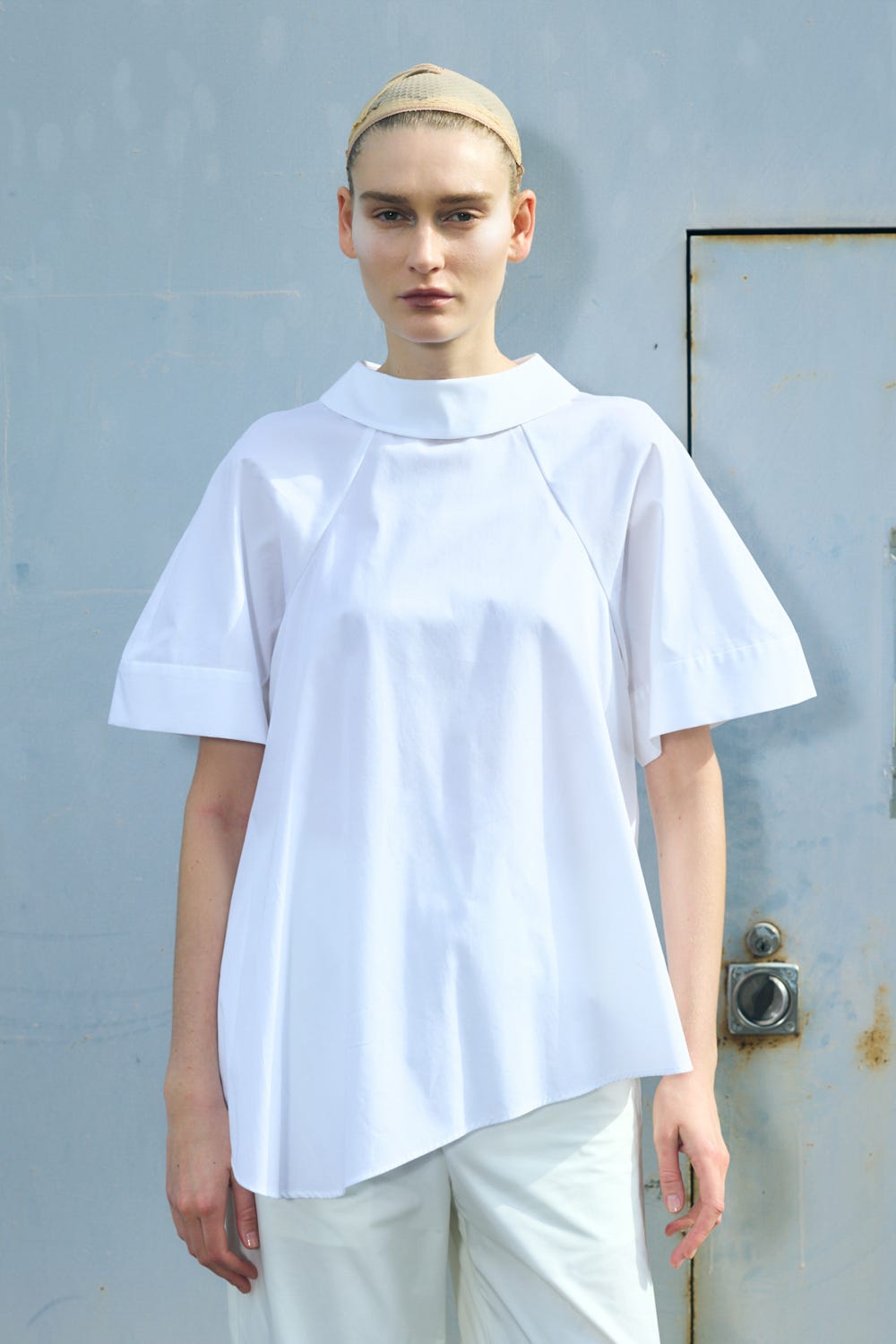 HIGH-NECK BLOUSE｜38｜WHT｜SHIRTS AND BLOUSES｜|ENFÖLD