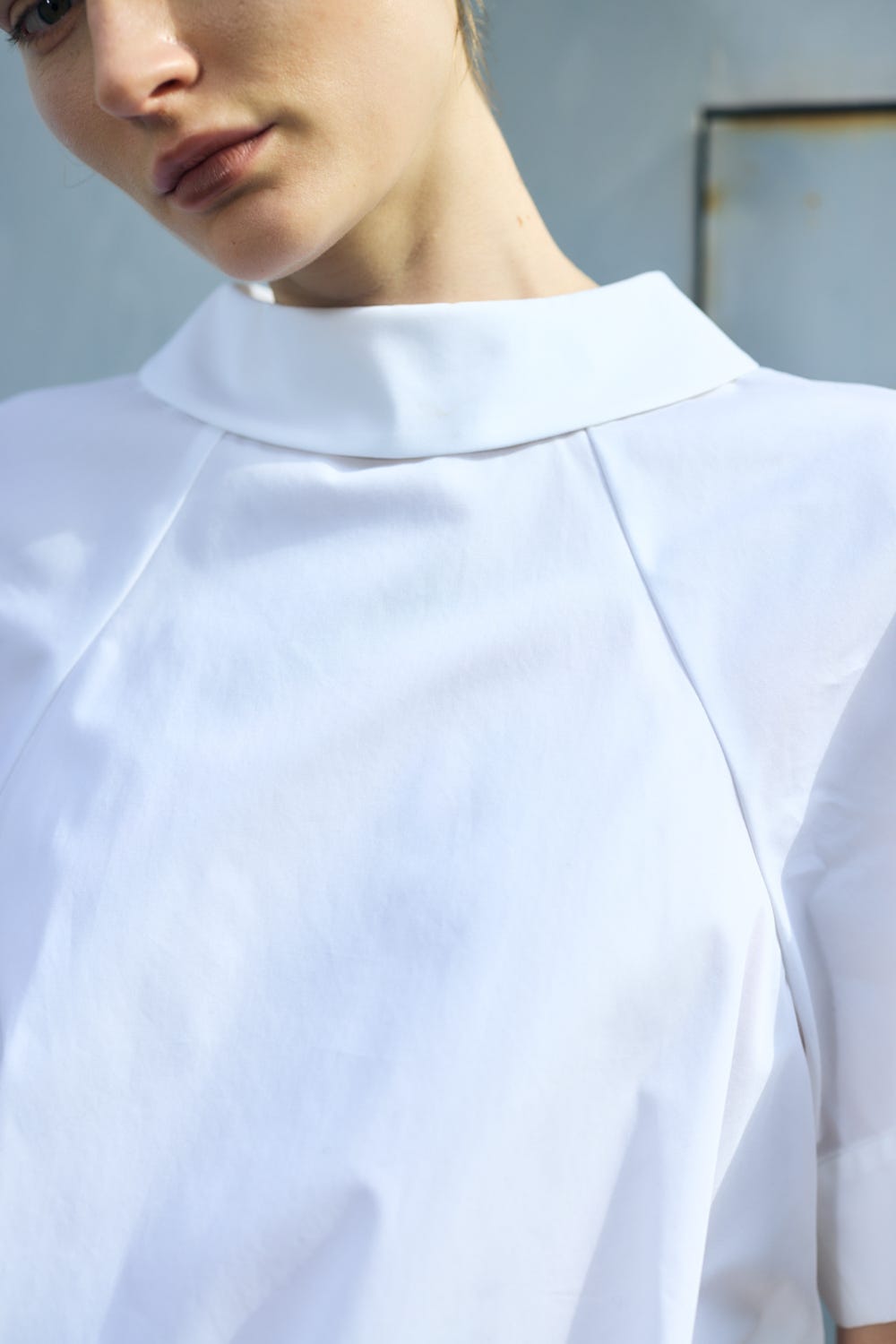 HIGH-NECK BLOUSE｜38｜WHT｜SHIRTS AND BLOUSES｜|ENFÖLD
