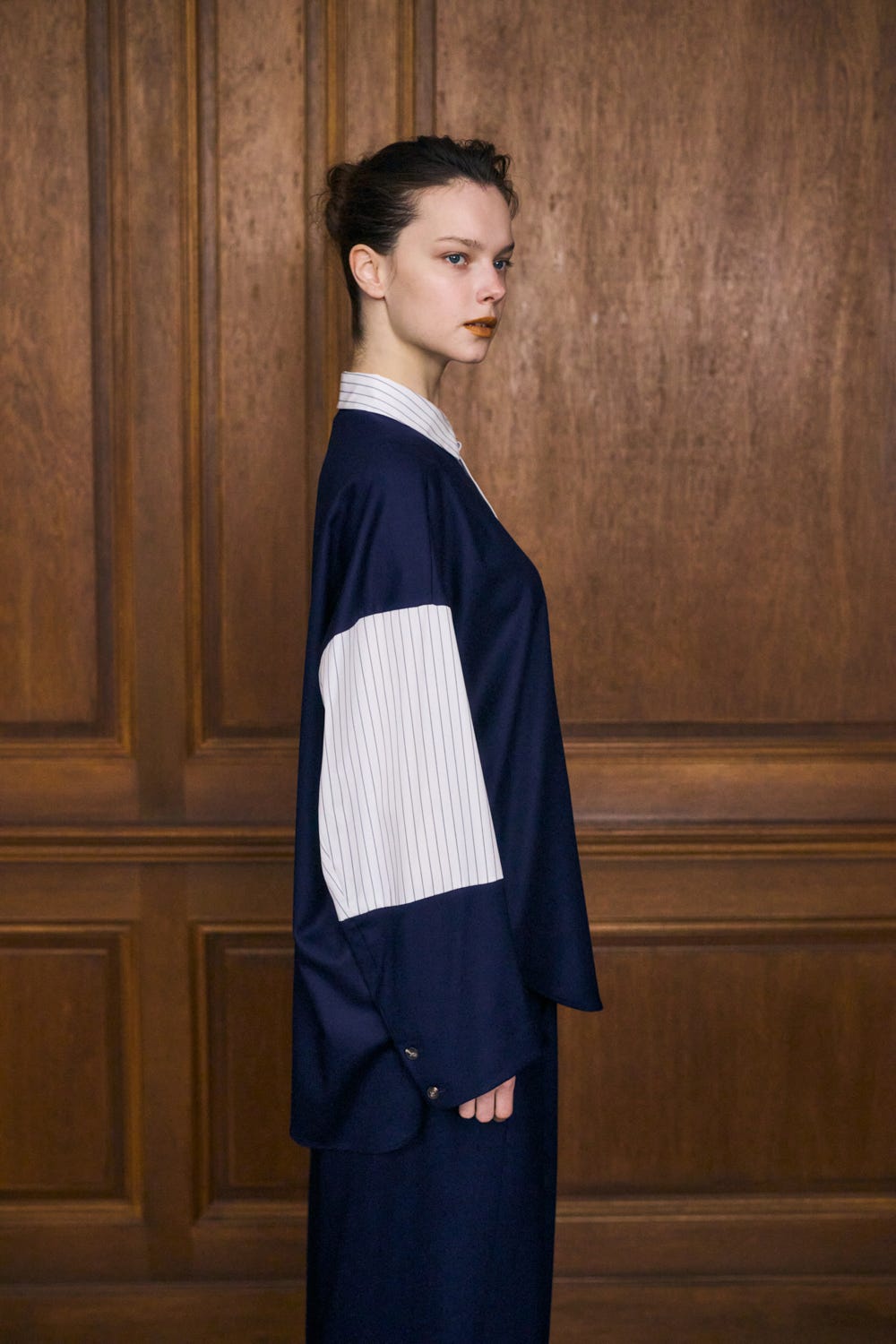 ENFÖLD エンフォルド 水色シャツ 38サイズ ENFOLD(エンフォルド)｜TUCK BIG SHIRT/シャツ/ライトブルー の