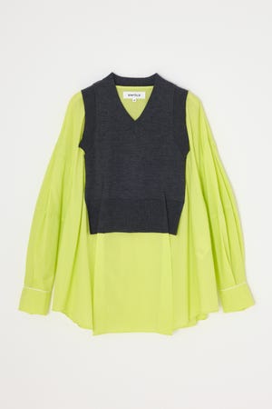 最終値下げ【ENFOLD】FAKE-LAYERED PULLOVER 38 FAKE-LAYERED PULLOVER|38|WHT|SHIRTS AND BLOUSES||ENFÖLD