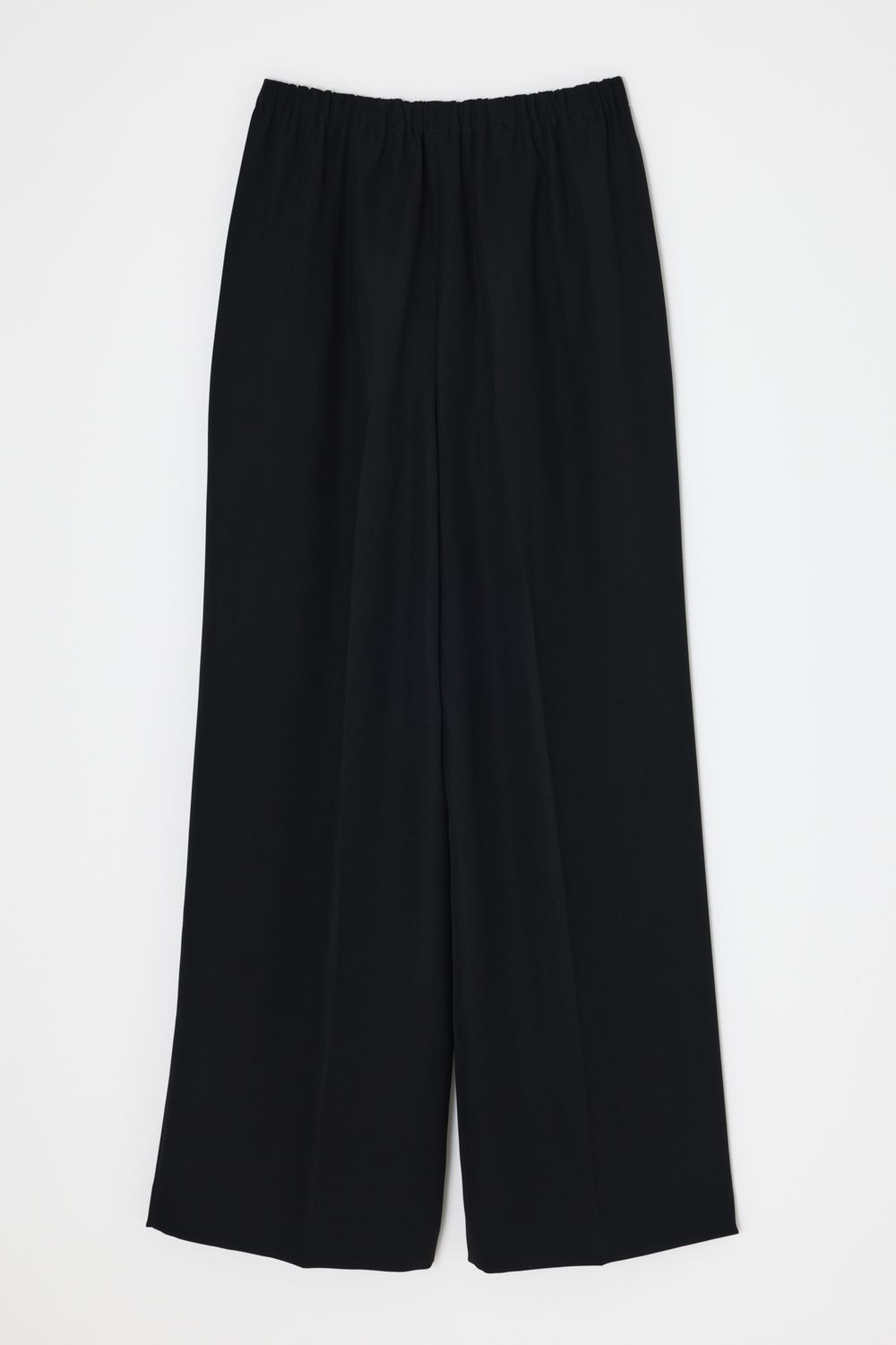 CENTER-PRESS STRIGHT-WIDE-PANTS BLK 36