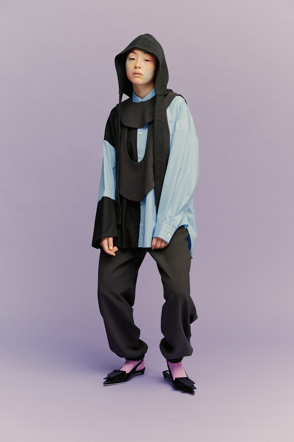 WIDE JOGGER-PANTS C.GRY 38