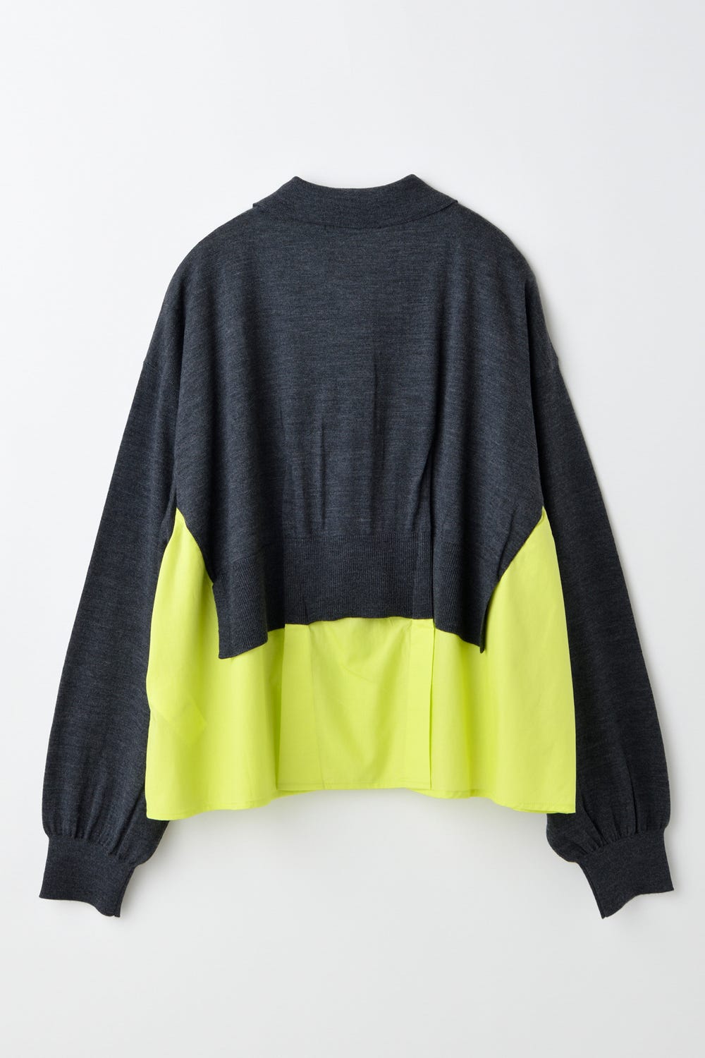 【試着のみ】ENFOLD TWO-WAY BLOUSE CARDIGAN 38 FAKE-LAYERED CARDIGAN｜ENFOLD（エンフォルド）正規取り扱い