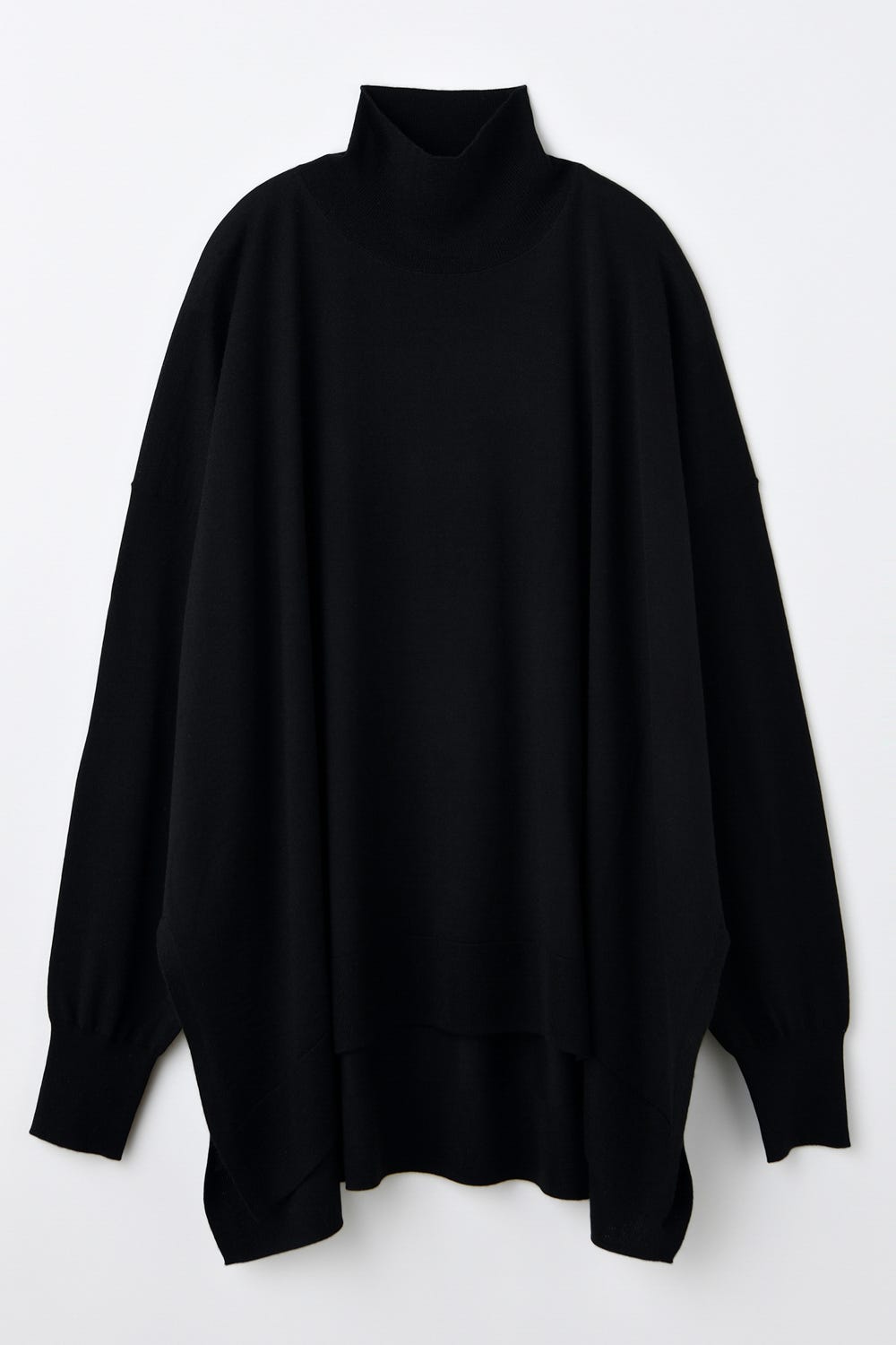 TURTLE-NECK BOX PULLOVER BLK 38