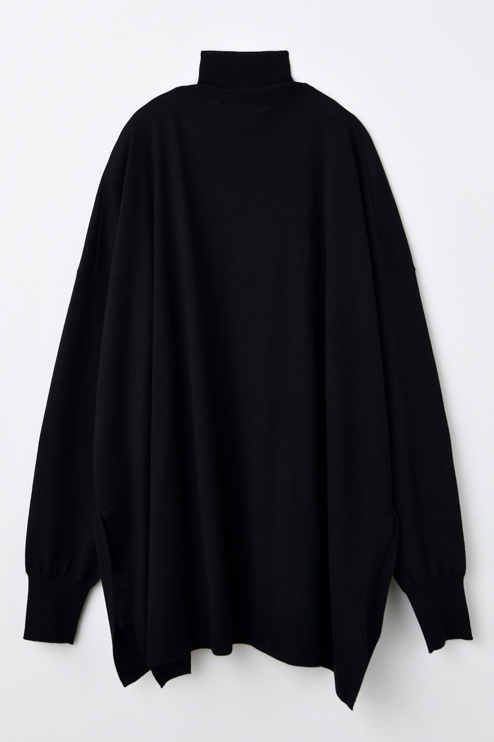 TURTLE-NECK BOX PULLOVER BLK 38