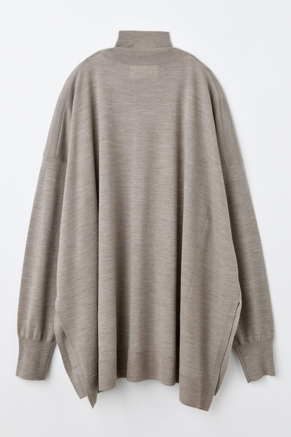 TURTLE-NECK BOX PULLOVER L/BEG 38