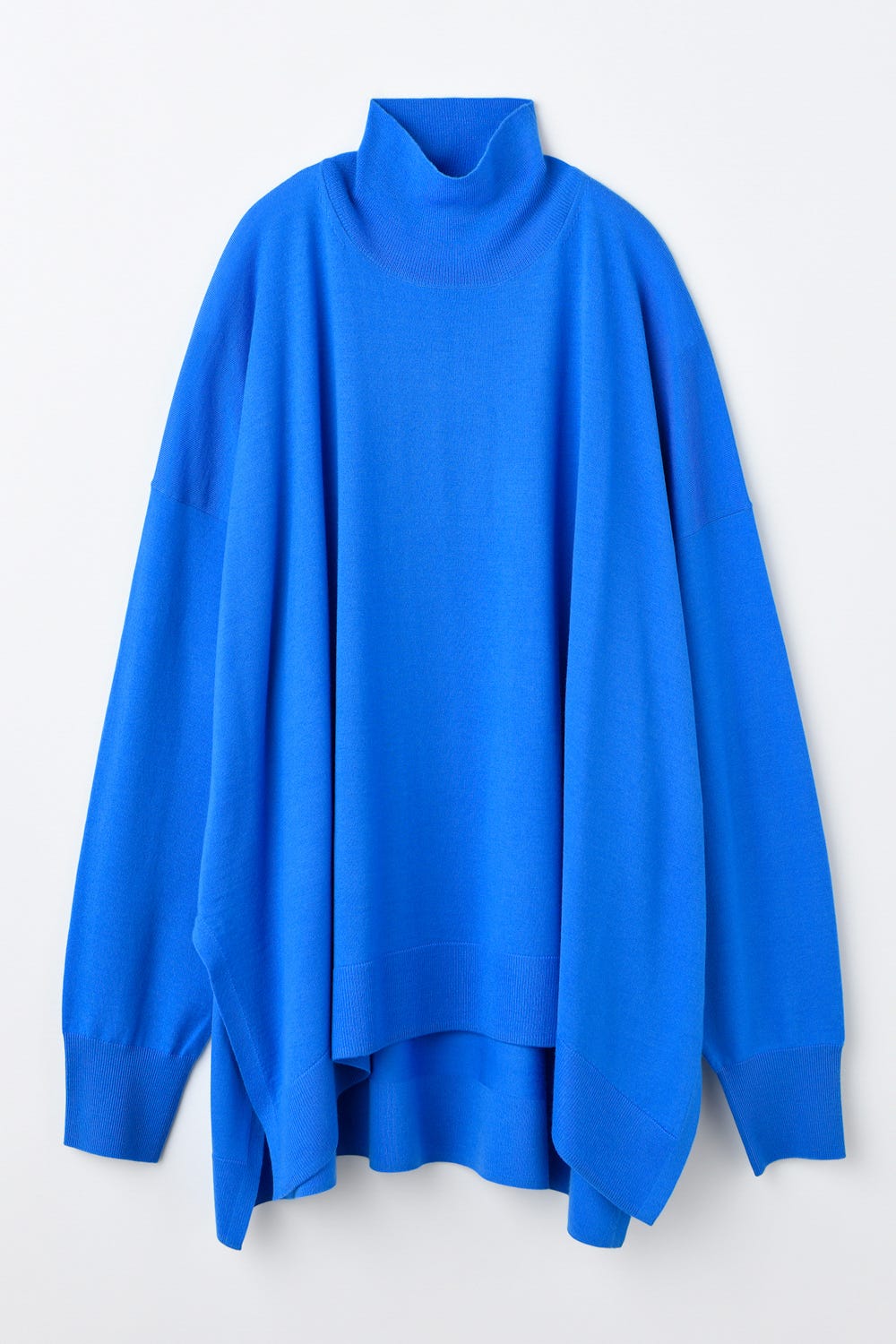 TURTLE-NECK BOX PULLOVER L/BLU 38