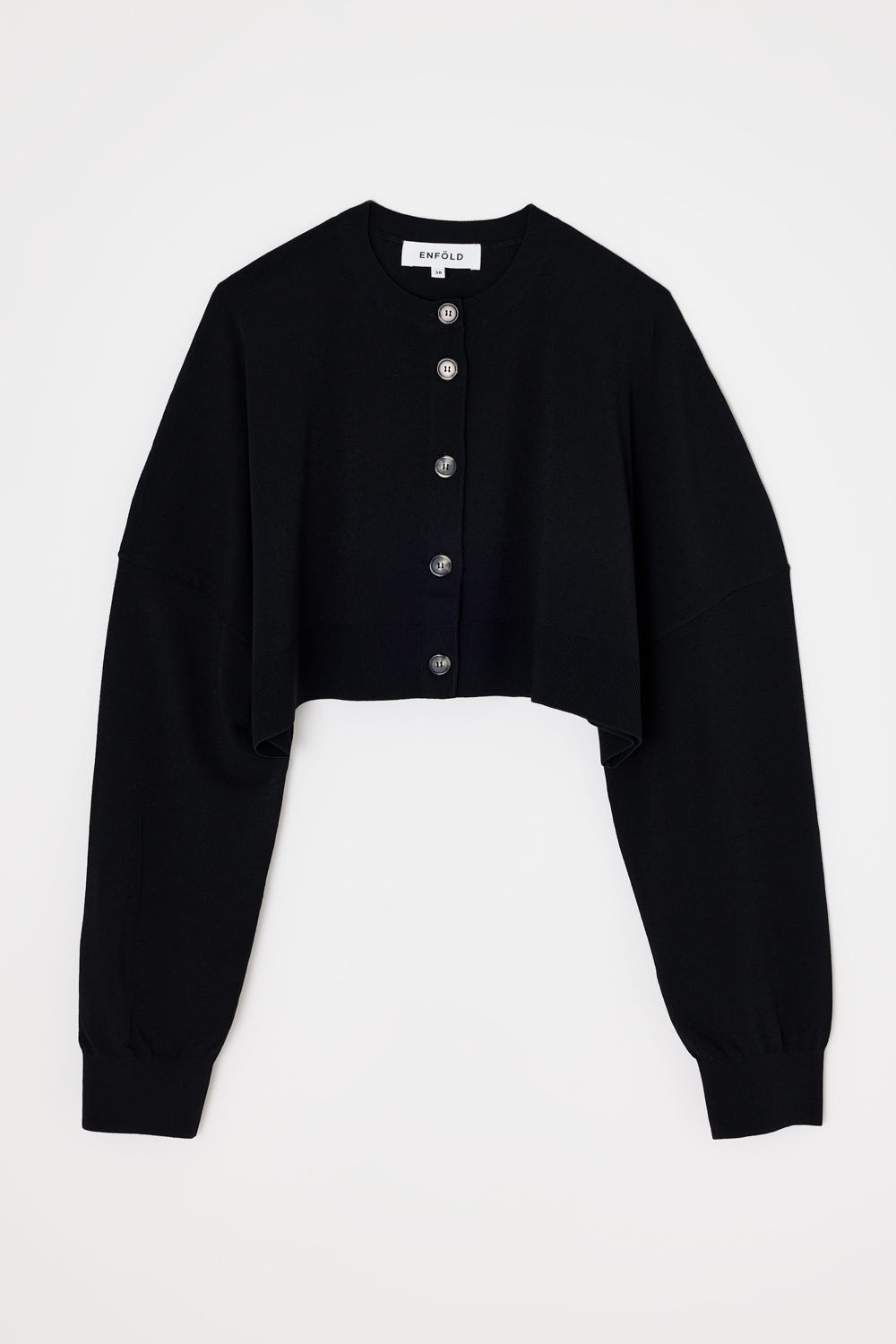 【ENFOLD】25AW新品　HALF-CIRCLE CARDIGAN　38 HALF-CIRCLE CARDIGAN｜38｜O/WHT｜KNIT WEAR｜|ENFÖLD OFFICIAL