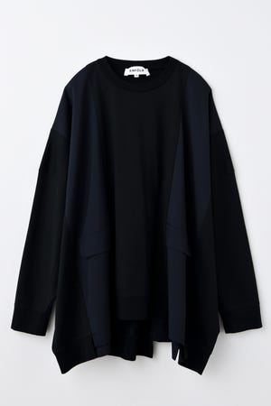 『ENFOLD 』SOLID-SLEEVE PULLOVER ブラック 黒 ENFOLD SOLID-SLEEVE PULLOVER – COLDBECK ONLINE