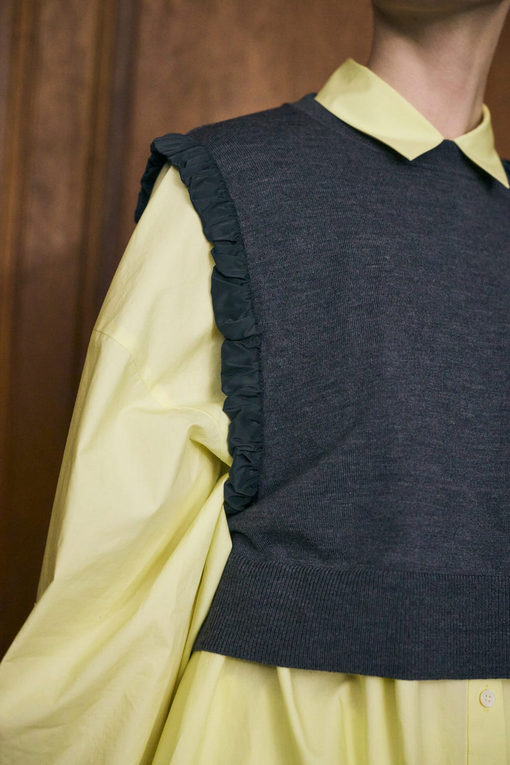 トップス ENFOLD ASYMMETRY VEST ASYMMETRY MINI VEST｜38｜D/NVY｜KNIT WEAR｜|ENFÖLD OFFICIAL