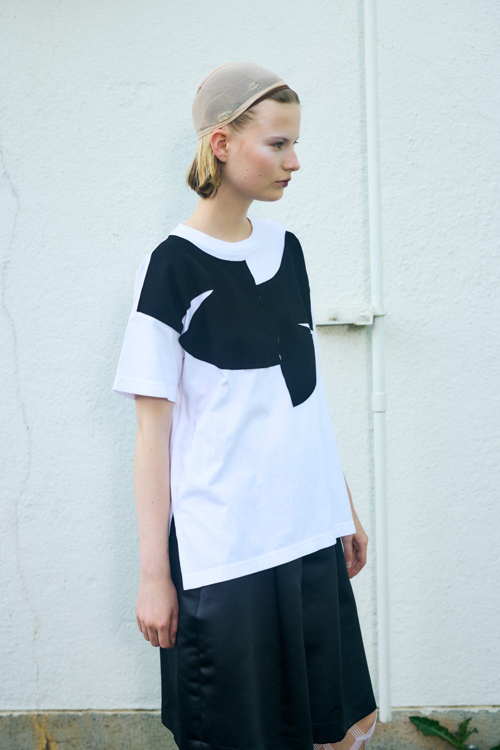 ENFOLD FLARE DOCKING T-SHIRT ホワイト COLLAR DOCKING T-SHIRT｜38｜WHT｜CUT AND SEWN｜|ENFÖLD