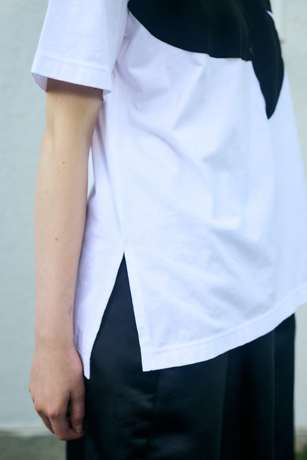 ENFOLD FLARE DOCKING T-SHIRT ホワイト COLLAR DOCKING T-SHIRT｜38｜WHT｜CUT AND SEWN｜|ENFÖLD