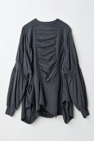 ue様　新作⭐︎ENFÖLD 【新品】 OVER SHIRTオーバーシャツグレー ENFOLD / エンフォルド | SQUARE-HEM PULLOVER プルオーバー