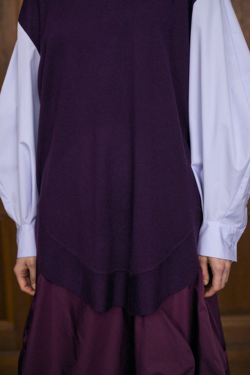 新品　ENFOLD エンフォルド　ロングカラーシャツ COMBI LONG-SHIRT｜38｜WHT｜SHIRTS AND BLOUSES｜|ENFÖLD