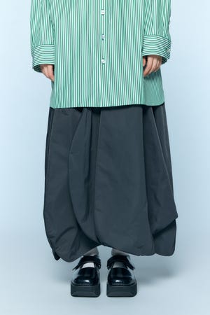 エンフォルド BUMPY-SKIRT ダークグレイ VONIQUE / ENFOLD/BUMPY-STRAIGHT SKIRT