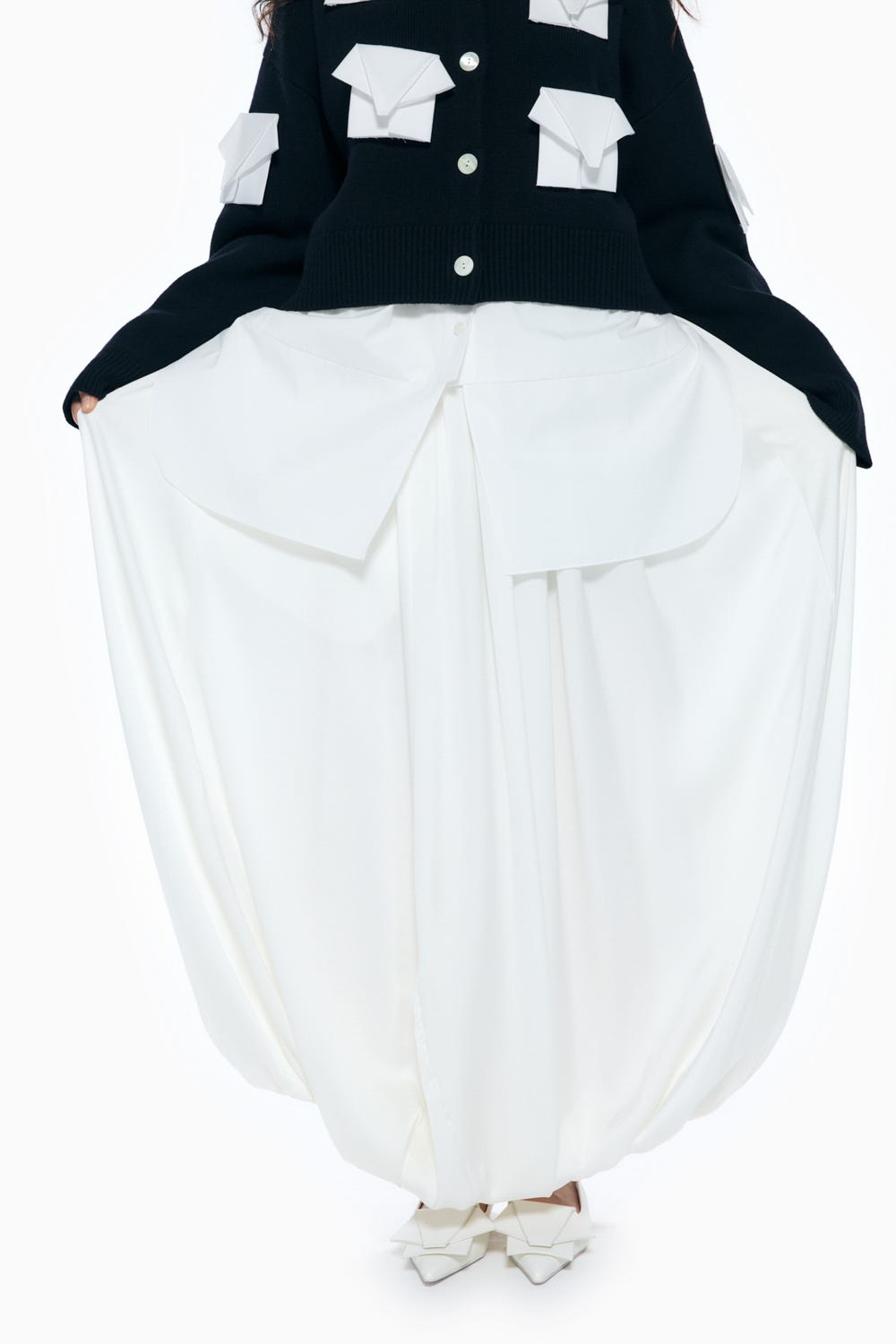 BALLOON-SKIRT WHT 36