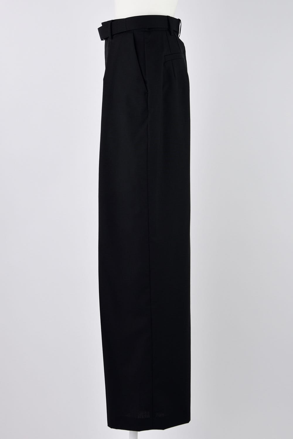 TUCK WIDE TROUSERS BLK 36