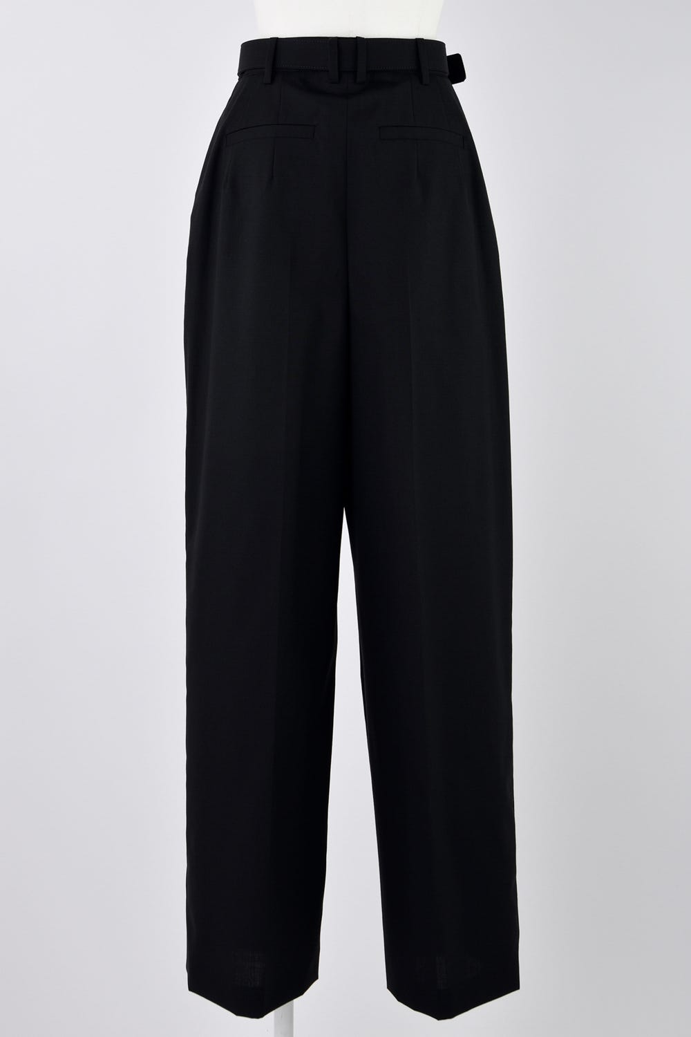 TUCK WIDE TROUSERS BLK 36