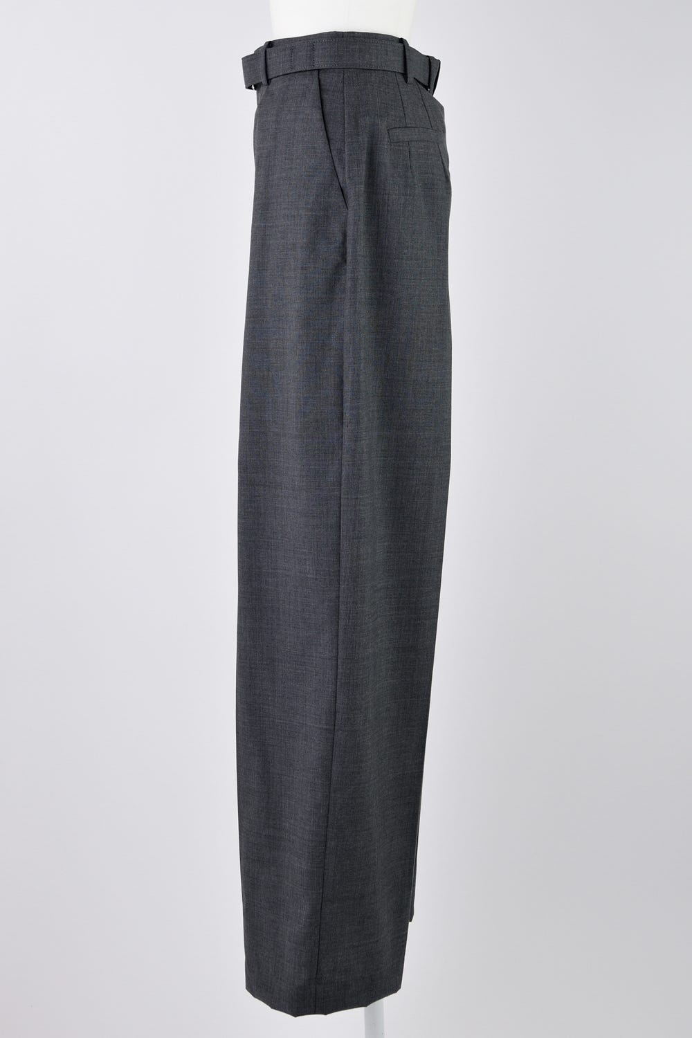 TUCK WIDE TROUSERS C.GRY 36