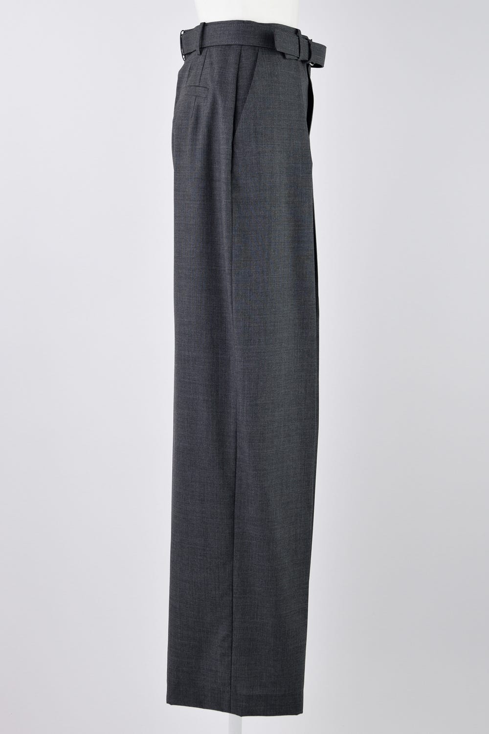 TUCK WIDE TROUSERS C.GRY 36