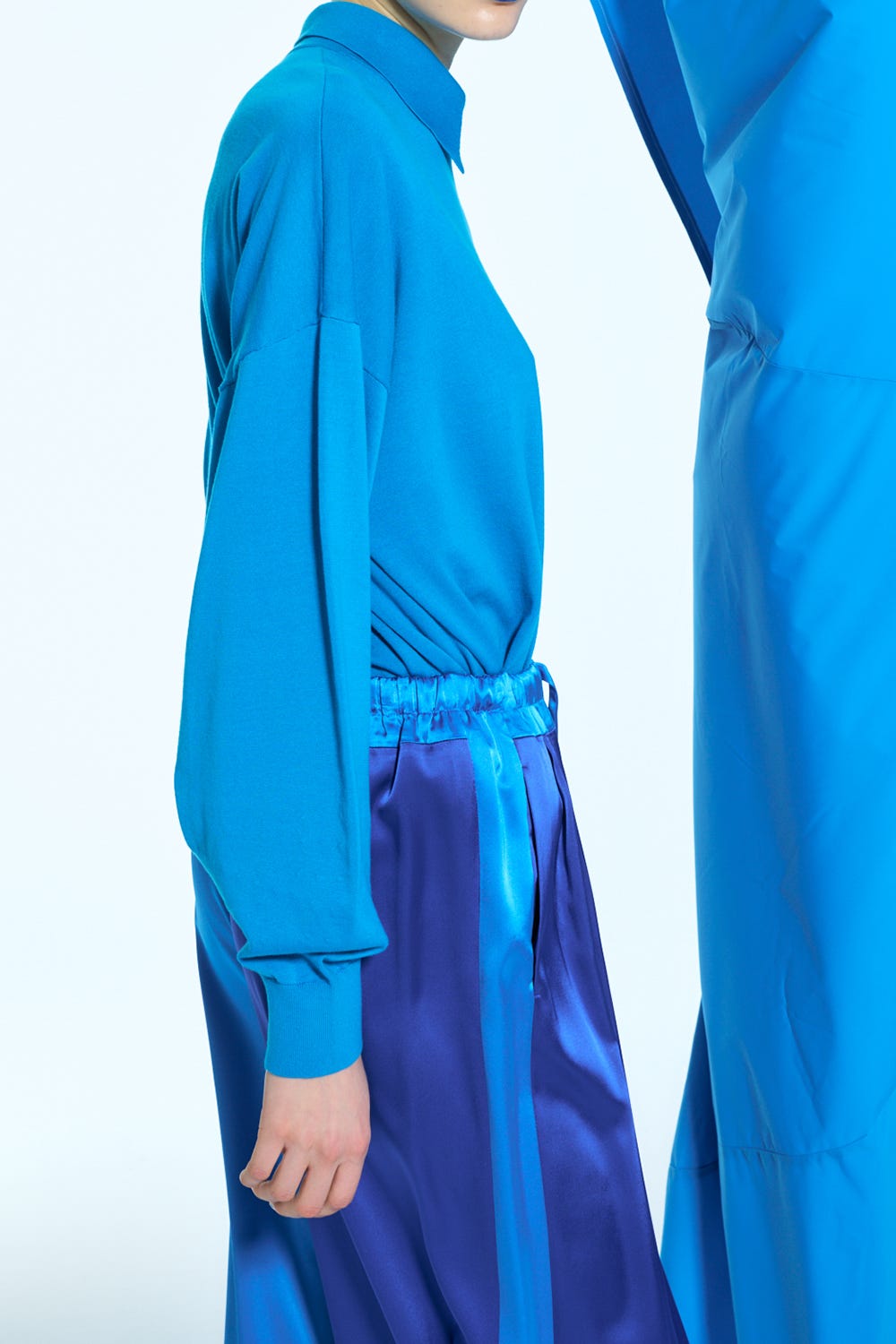 KNIT-WITH-COLLAR  PULLOVER M/BLU 38